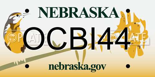 OCBI44 Nebraska License Plate