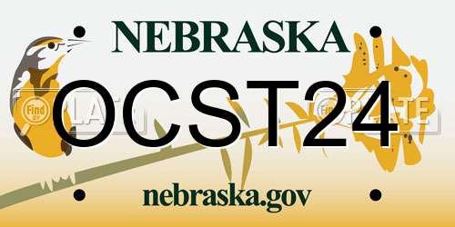 OCST24 Nebraska License Plate