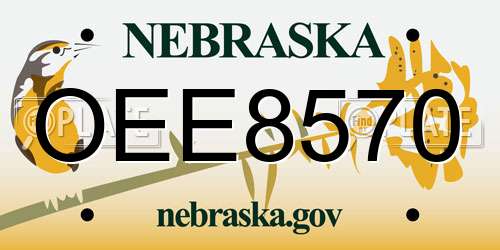 OEE8570 Nebraska License Plate