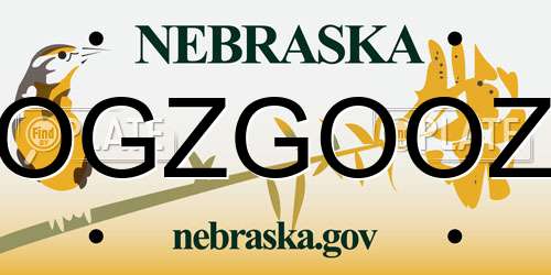 OGZGOOZ Nebraska License Plate