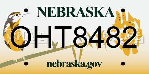 OHT8482 Nebraska License Plate