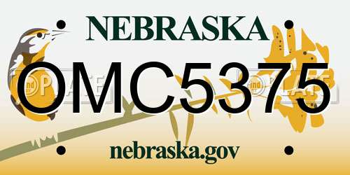 OMC5375 Nebraska License Plate