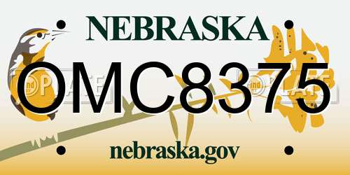 OMC8375 Nebraska License Plate