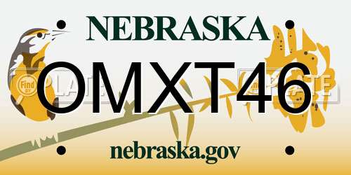 OMXT46 Nebraska License Plate