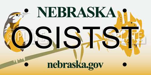 OSISTST Nebraska License Plate