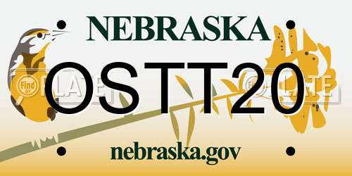 OSTT20 Nebraska License Plate