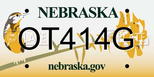 OT414G Nebraska License Plate