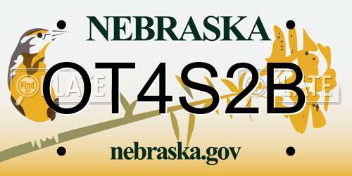 OT4S2B Nebraska License Plate