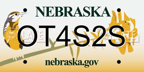 OT4S2S Nebraska License Plate