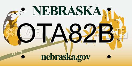 OTA82B Nebraska License Plate