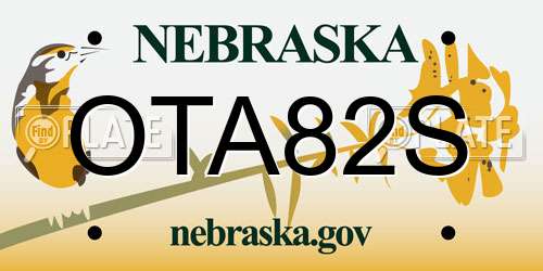 OTA82S Nebraska License Plate