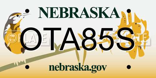 OTA85S Nebraska License Plate