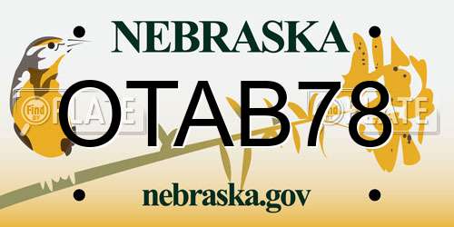 OTAB78 Nebraska License Plate
