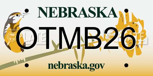 OTMB26 Nebraska License Plate