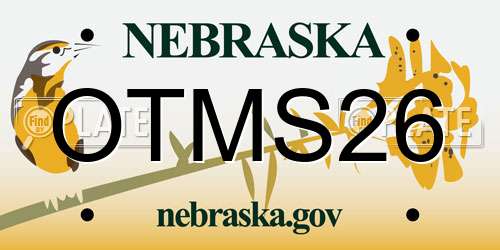 OTMS26 Nebraska License Plate