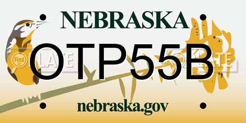 OTP55B Nebraska License Plate