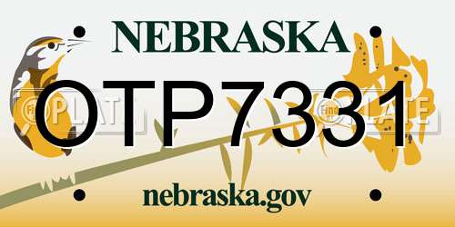 OTP7331 Nebraska License Plate