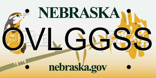 OVLGGSS Nebraska License Plate