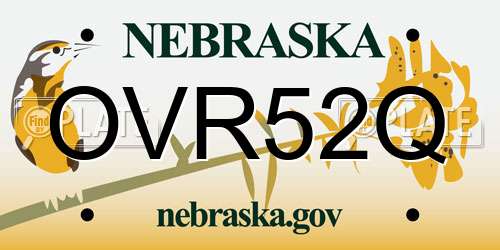 OVR52Q Nebraska License Plate