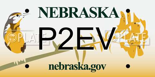 P2EV Nebraska License Plate