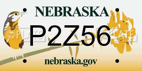 P2Z56 Nebraska License Plate