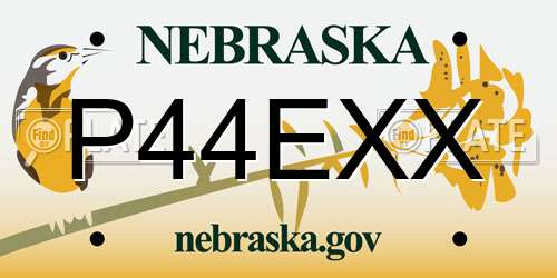 P44EXX Nebraska License Plate