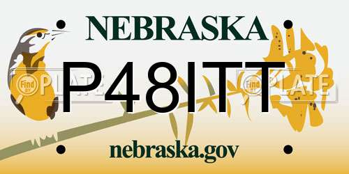 P48ITT Nebraska License Plate