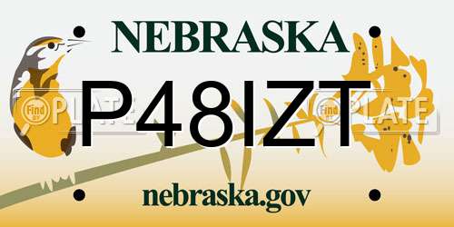 P48IZT Nebraska License Plate
