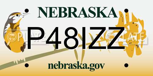 P48IZZ Nebraska License Plate