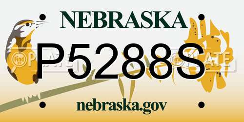 P5288S Nebraska License Plate
