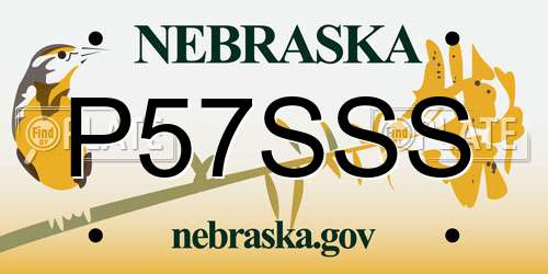 P57SSS Nebraska License Plate