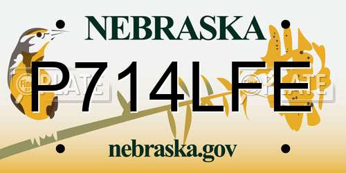P714LFE Nebraska License Plate