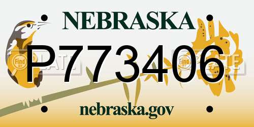 P773406 Nebraska License Plate