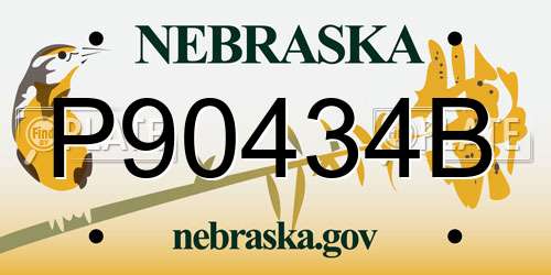 P90434B Nebraska License Plate