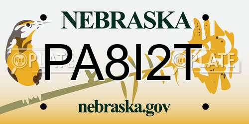 PA8I2T Nebraska License Plate