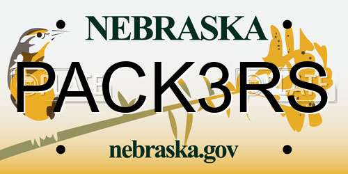 PACK3RS Nebraska License Plate