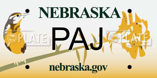 PAJ Nebraska License Plate