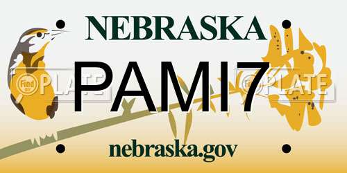 PAMI7 Nebraska License Plate