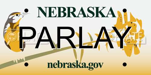 PARLAY Nebraska License Plate