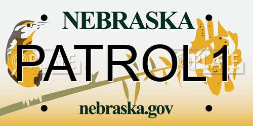 PATROL1 Nebraska License Plate