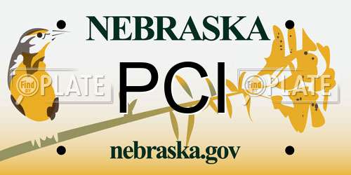 PCI Nebraska License Plate
