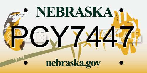 PCY7447 Nebraska License Plate