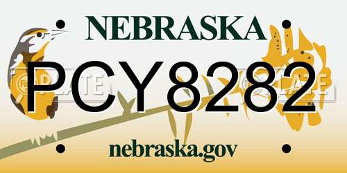 PCY8282 Nebraska License Plate