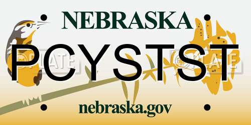 PCYSTST Nebraska License Plate
