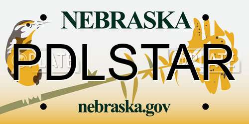 PDLSTAR Nebraska License Plate