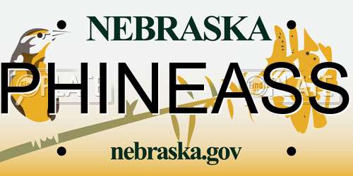 PHINEASS Nebraska License Plate