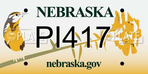 PI417 Nebraska License Plate