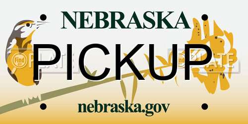 PICKUP Nebraska License Plate