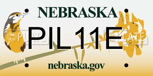 PIL11E Nebraska License Plate