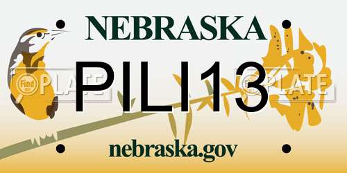 PILI13 Nebraska License Plate